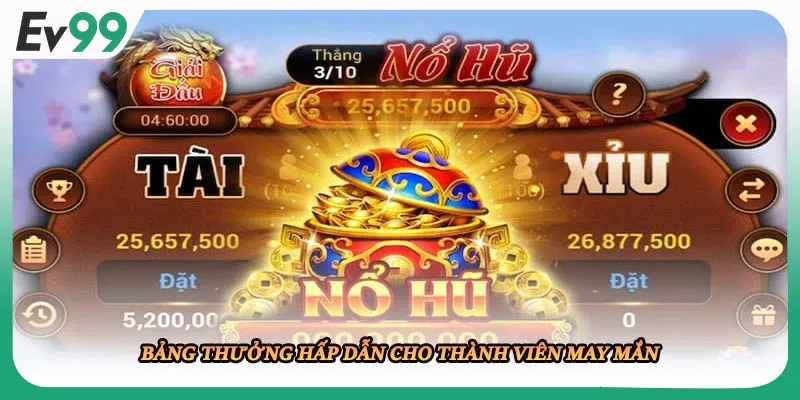 Bảng thưởng hấp dẫn cho thành viên may mắn